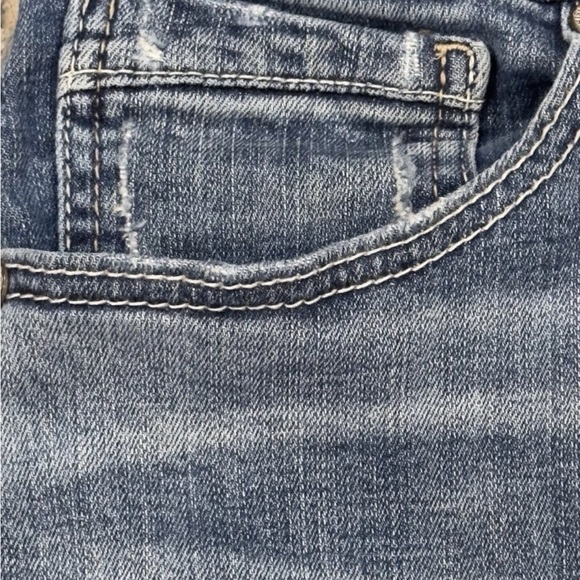 BKE Buckle Nolan Straight Leg 5 Pocket Jeans Mens 34L Stretch Denim Distressed - Picture 6 of 16